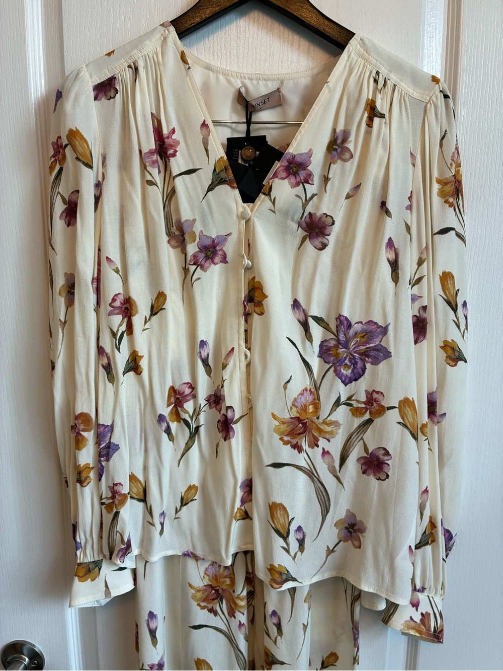BNWT Twin- Set 2 Piece Blouse and Drawstring Flowy Pants